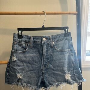 Madewell Blue Jean Shorts Distressed Cut-Off Style